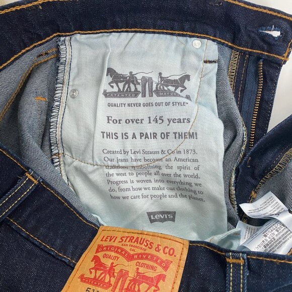 Levi Strauss 511 - Dark Wash Straight Leg Slim Fit 30x30 - Picture 4 of 7